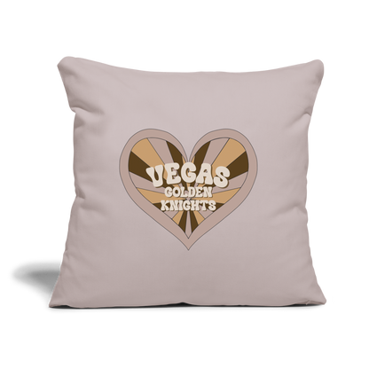 Vegas Golden Knights Throw Pillow Cover 18” x 18” - light taupe