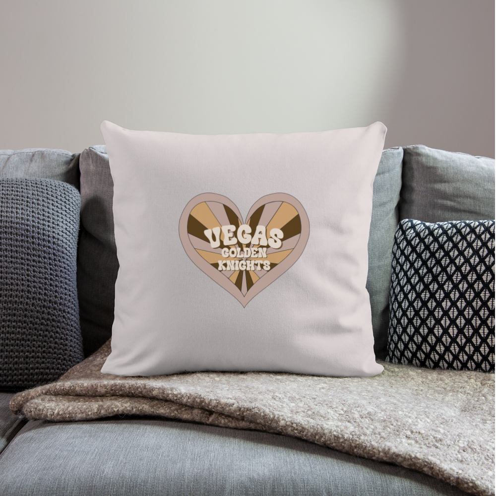 Vegas Golden Knights Throw Pillow Cover 18” x 18” - light taupe