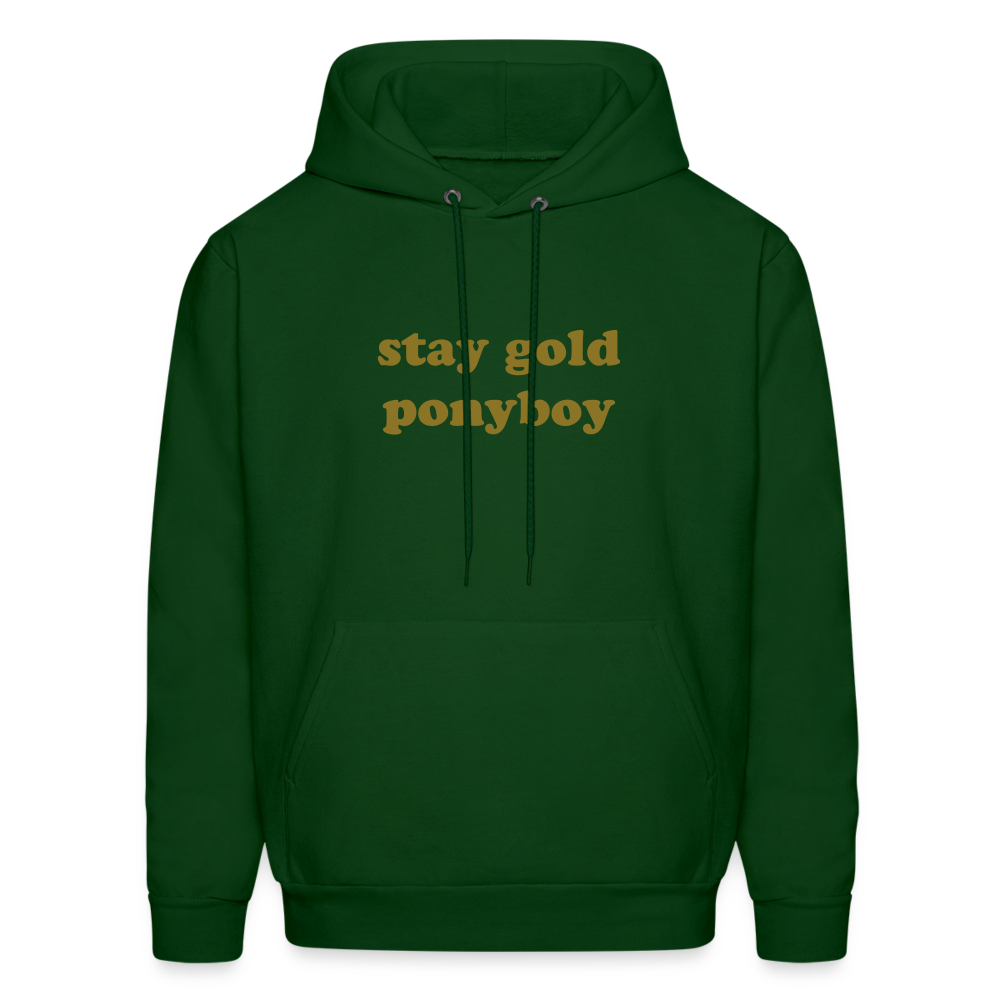 Stay Gold Ponyboy Men's Hoodie - forest green
