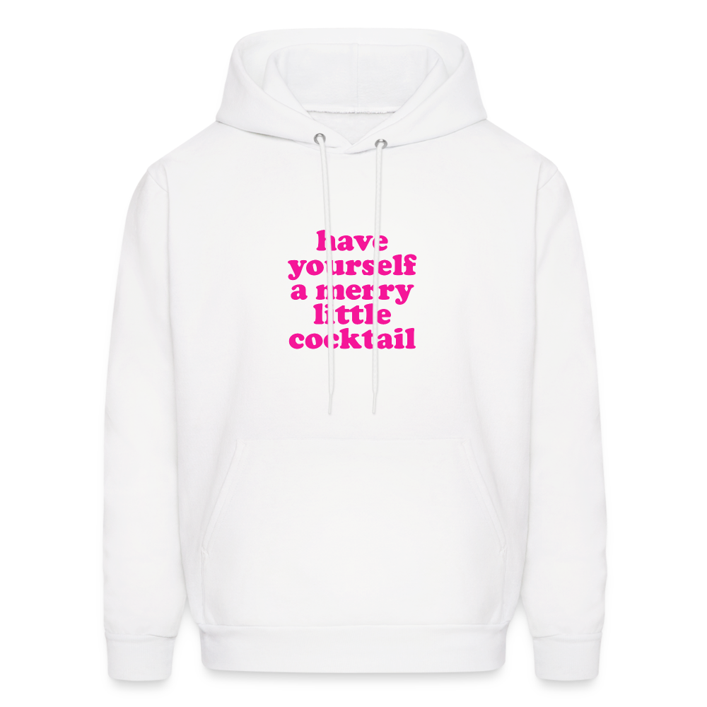 Have Yourself a Merry Little Cocktail Men's Hoodie - white