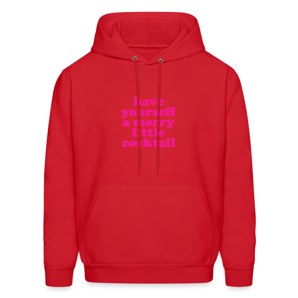 Have Yourself a Merry Little Cocktail Men's Hoodie - red