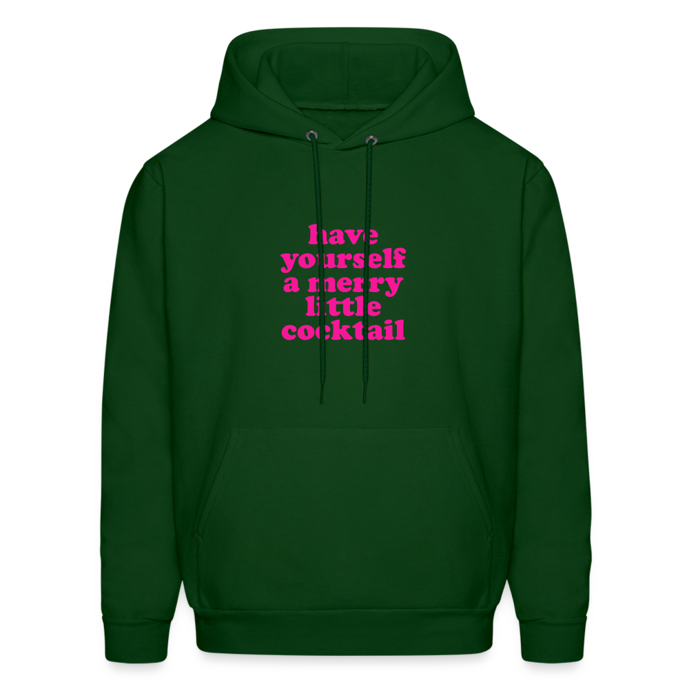 Have Yourself a Merry Little Cocktail Men's Hoodie - forest green
