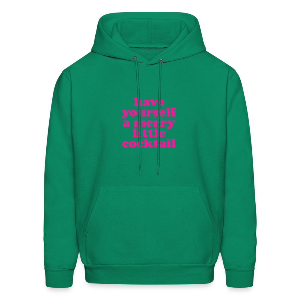 Have Yourself a Merry Little Cocktail Men's Hoodie - kelly green