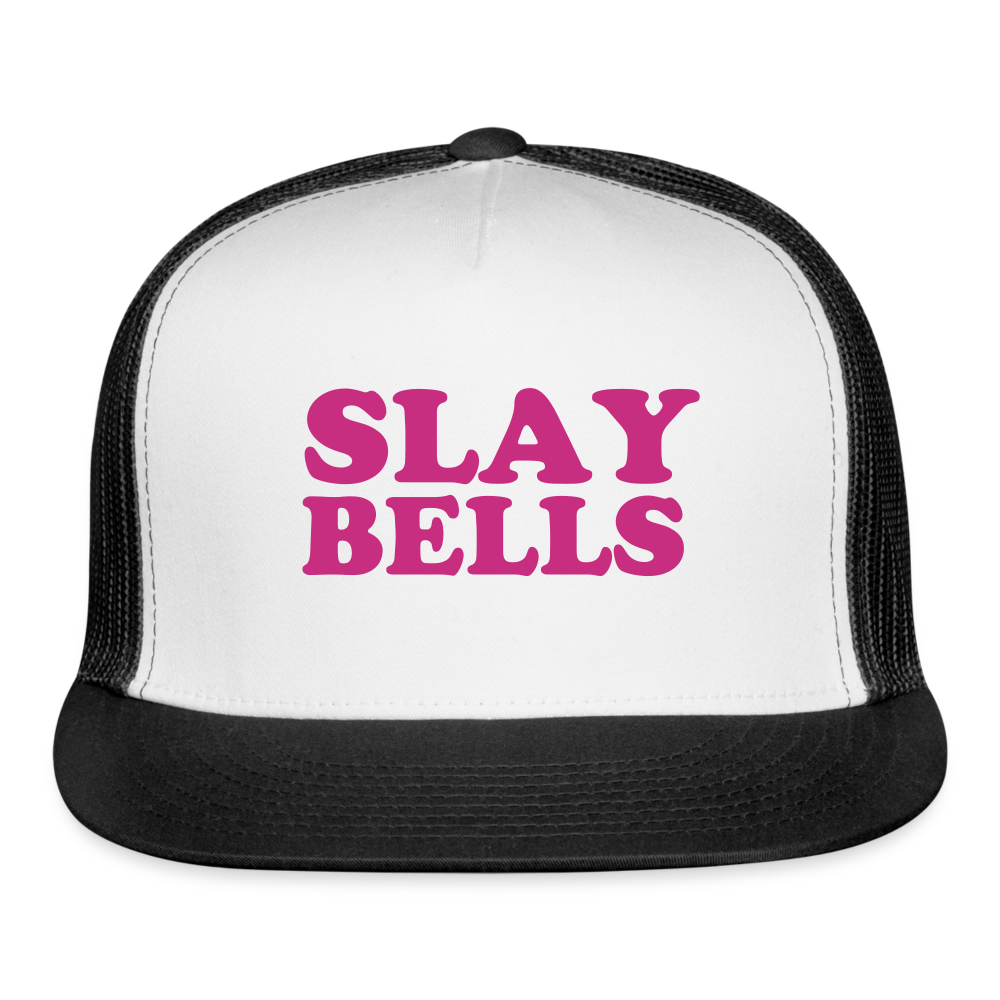 Slay Bells Trucker Cap Velvet Print - white/black