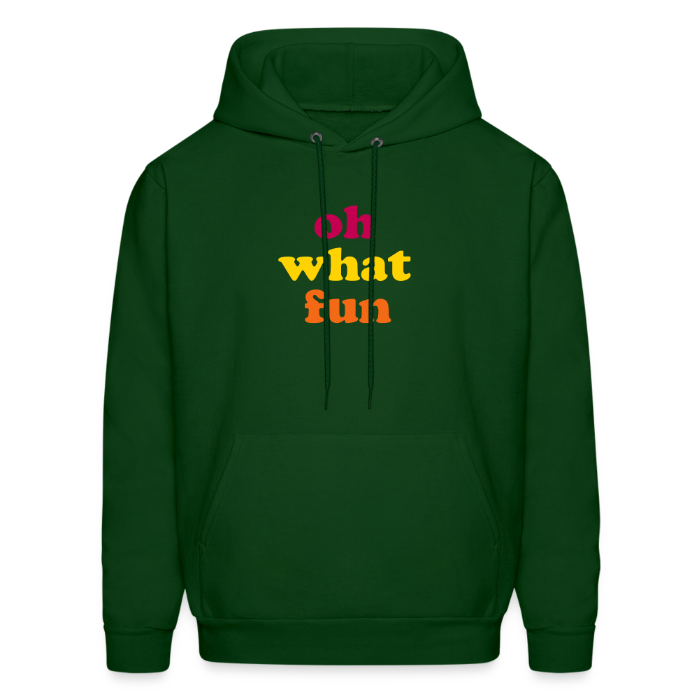 Oh What Fun Men's Hoodie - forest green