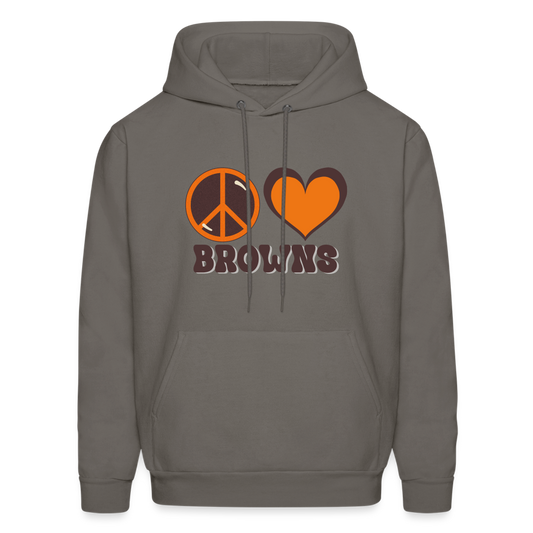 Peace Love Browns Men's Hoodie - asphalt gray