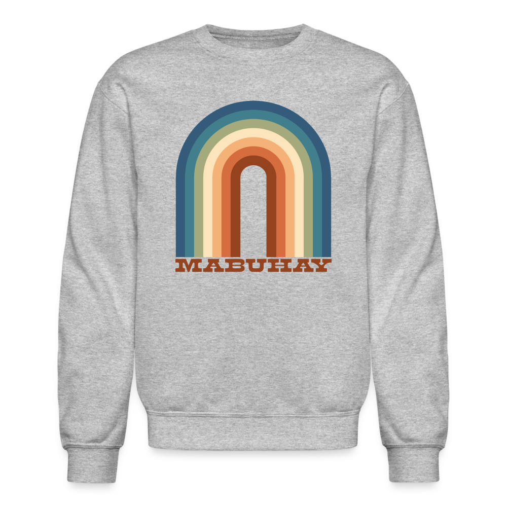 Mabuhay Rainbow Crewneck Sweatshirt - heather gray