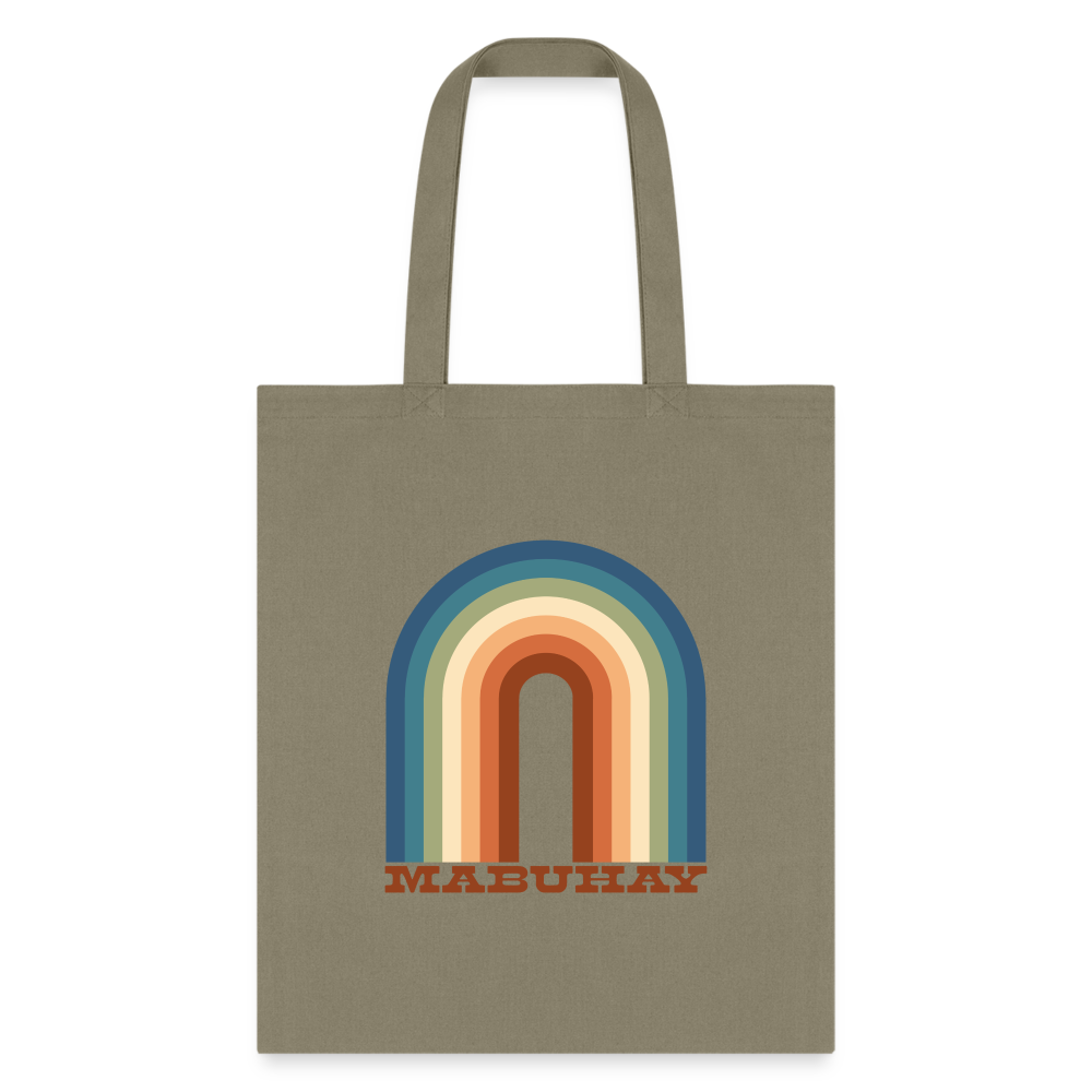 Mabuhay Rainbow Tote Bag - khaki
