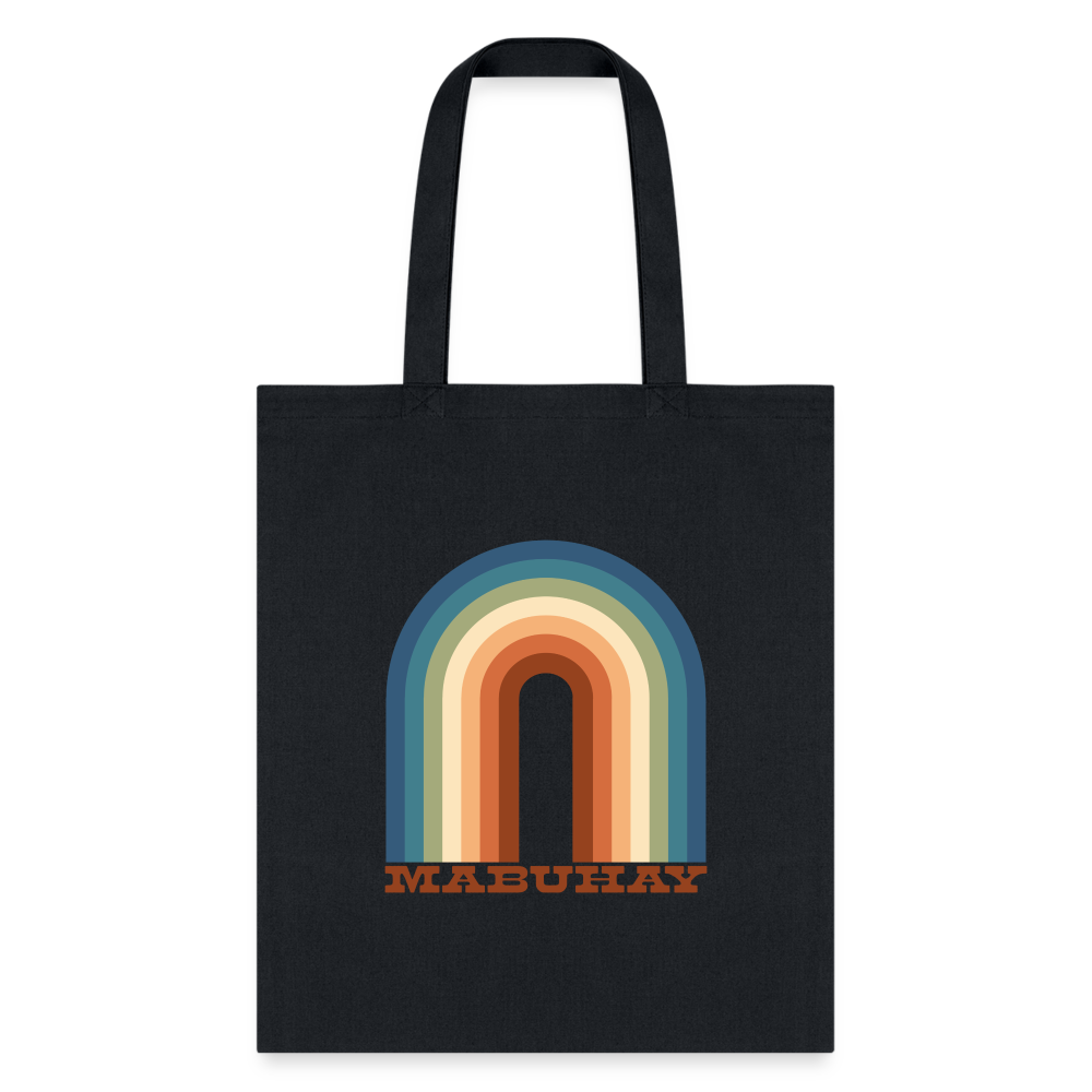 Mabuhay Rainbow Tote Bag - black