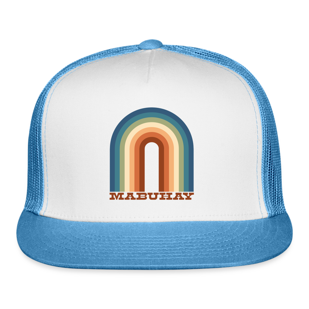 Mabuhay Rainbow Trucker Cap - white/blue