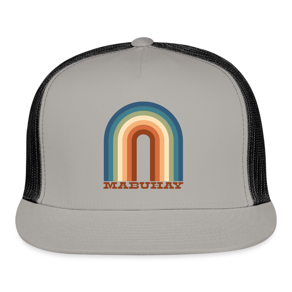 Mabuhay Rainbow Trucker Cap - gray/black