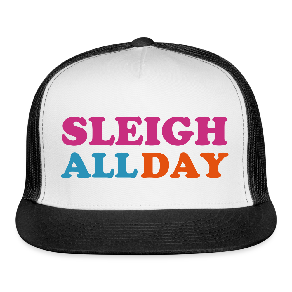 Sleigh All Day Trucker Cap - white/black