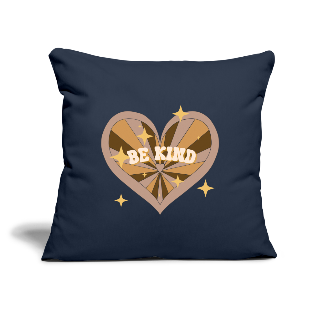 Be Kind Throw Pillow Cover 18” x 18” - navy