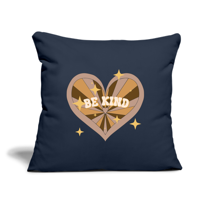 Be Kind Throw Pillow Cover 18” x 18” - navy