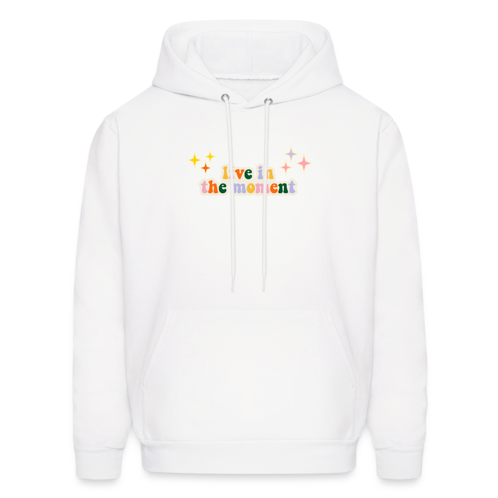 Live in the Moment Men's Hoodie - white