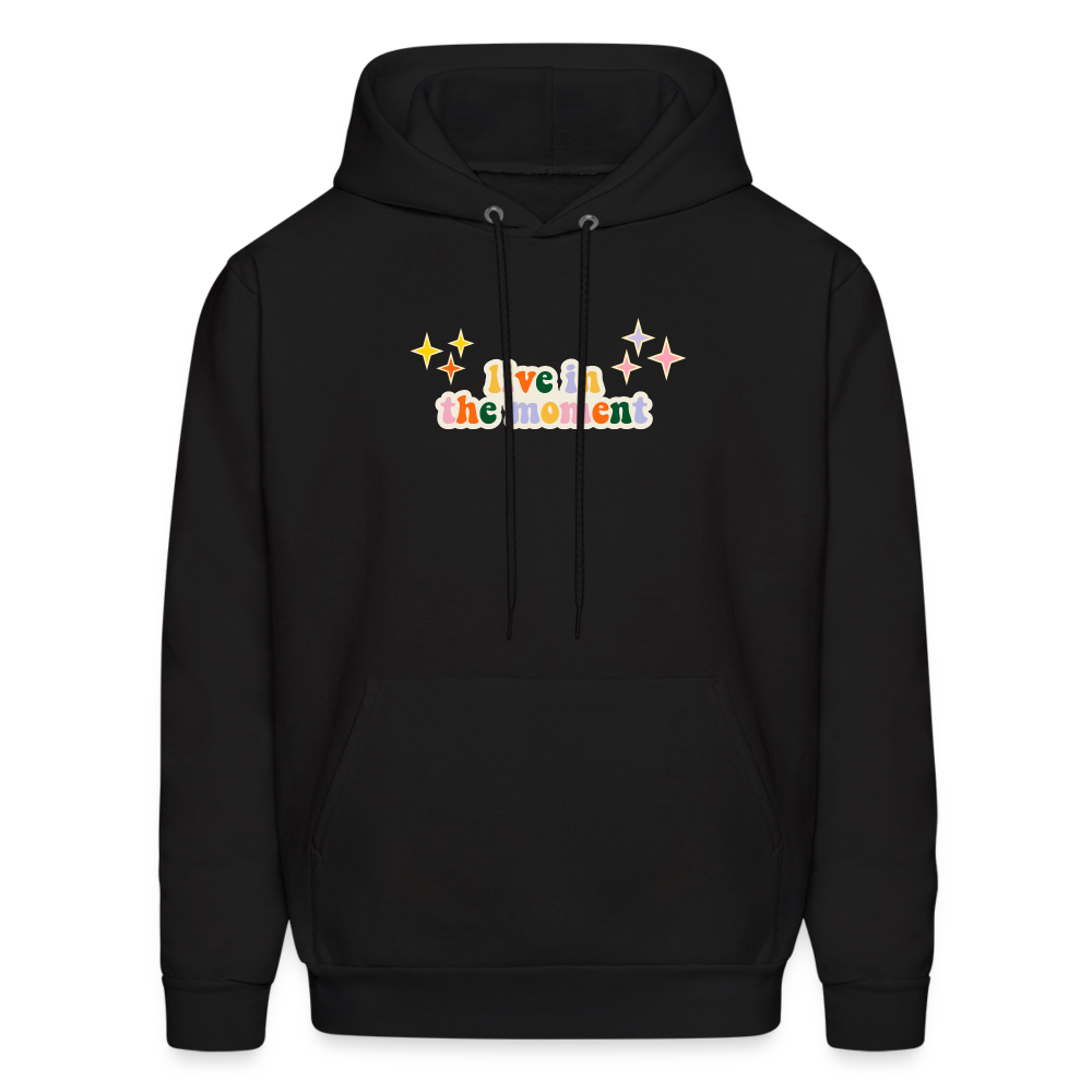 Live in the Moment Men's Hoodie - black