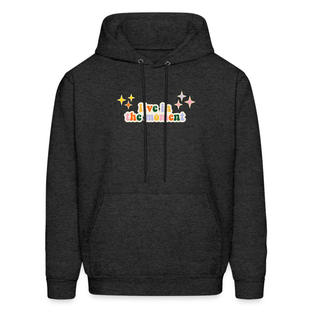 Live in the Moment Men's Hoodie - charcoal grey