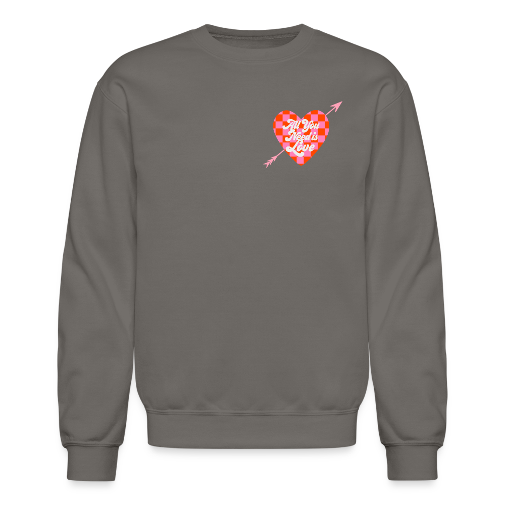 All You Need is Love Crewneck Sweatshirt - asphalt gray