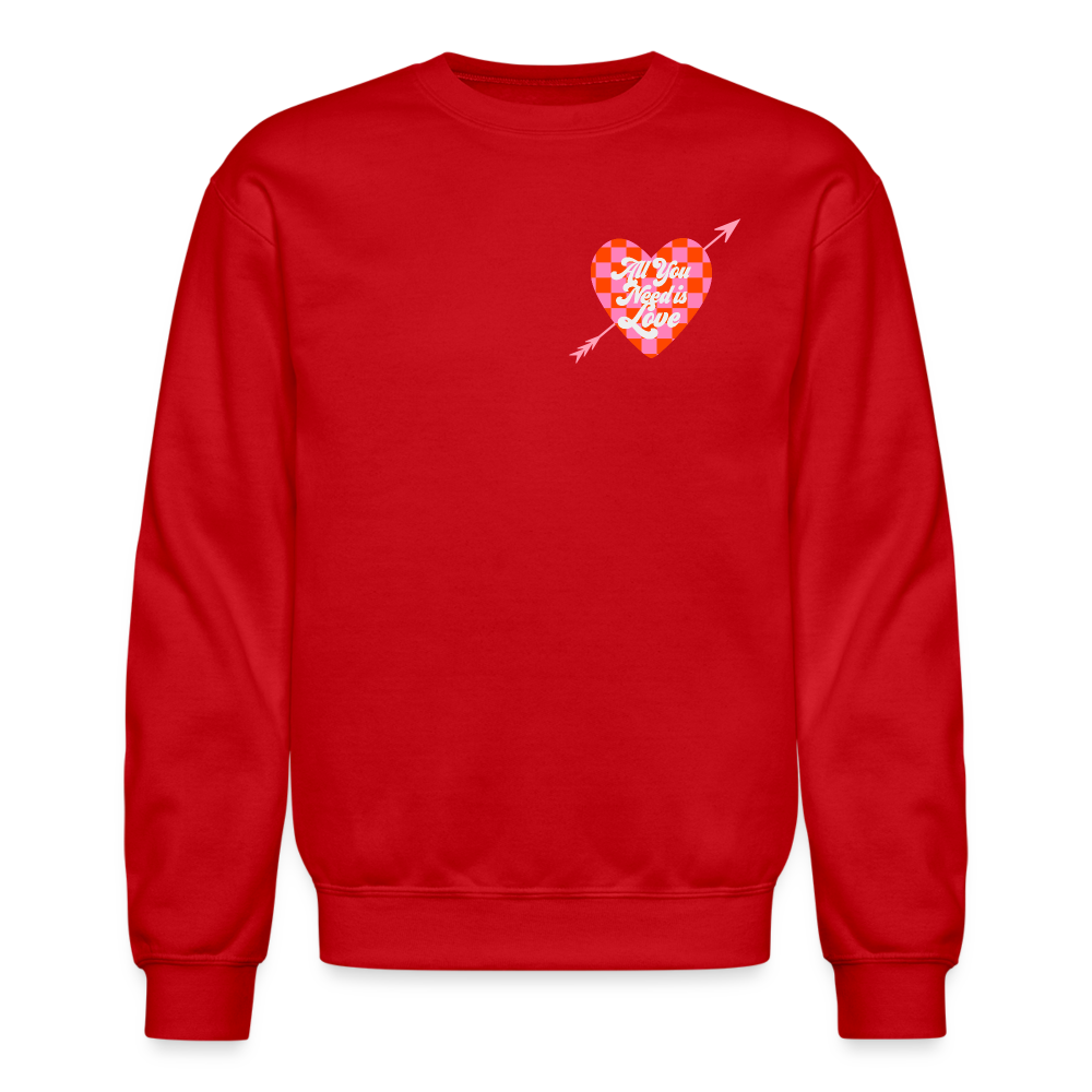 All You Need is Love Crewneck Sweatshirt - red