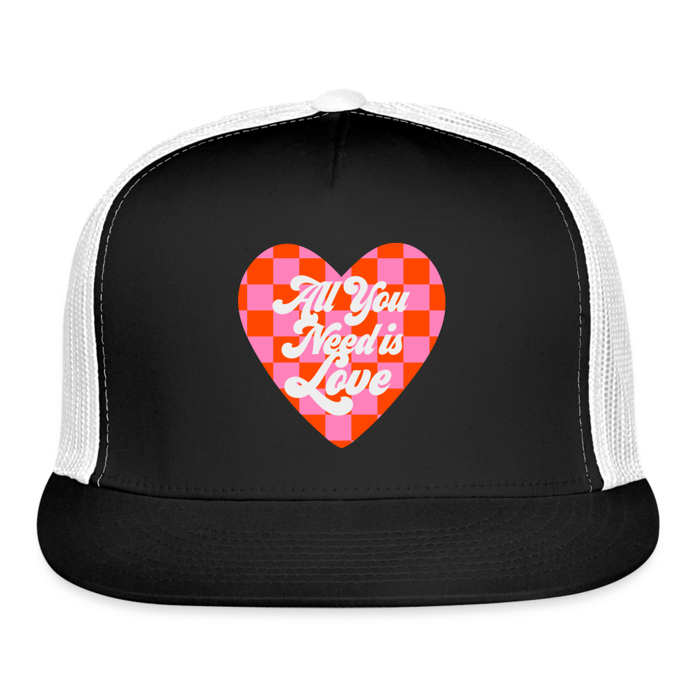 All You Need is Love Trucker Cap - black/white