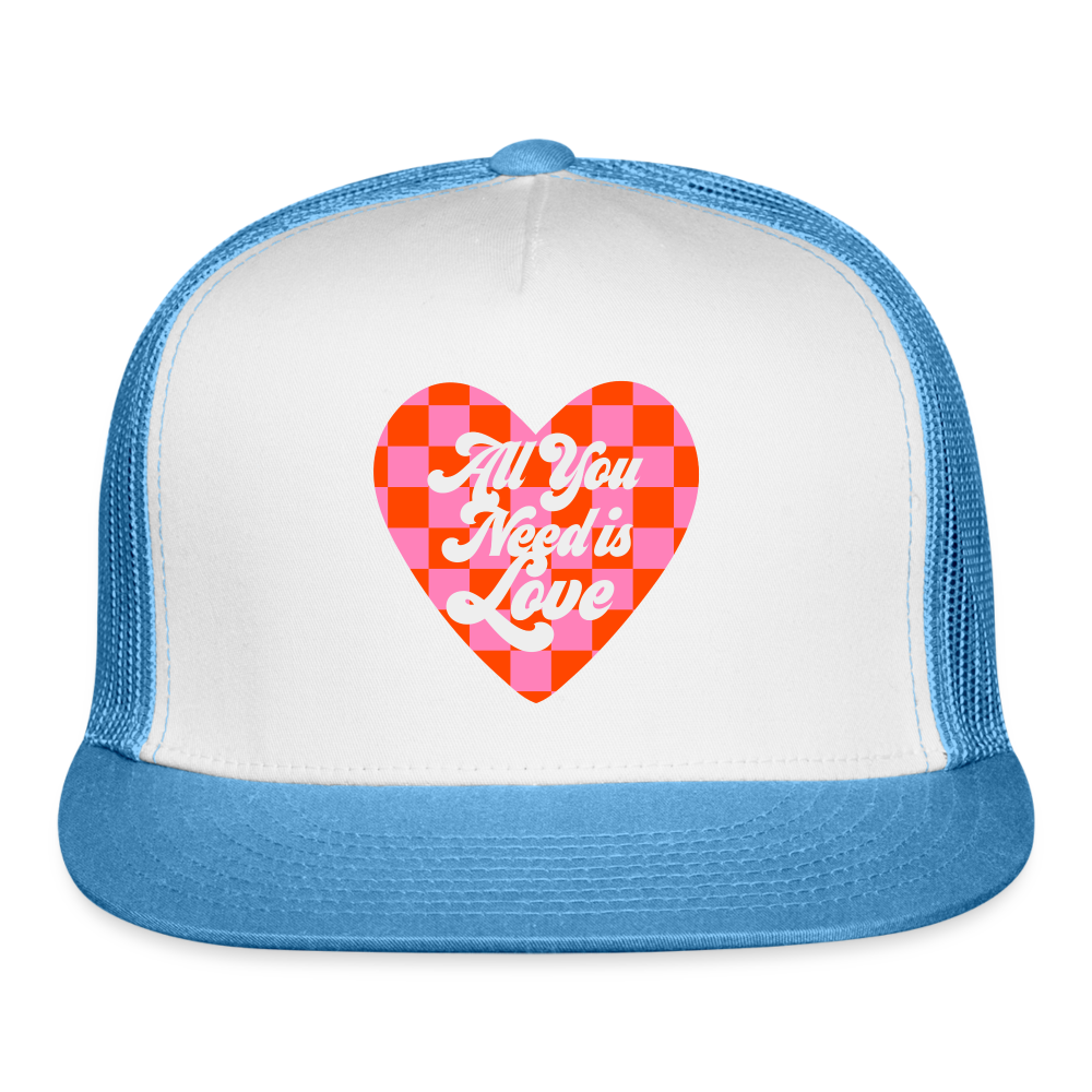 All You Need is Love Trucker Cap - white/blue