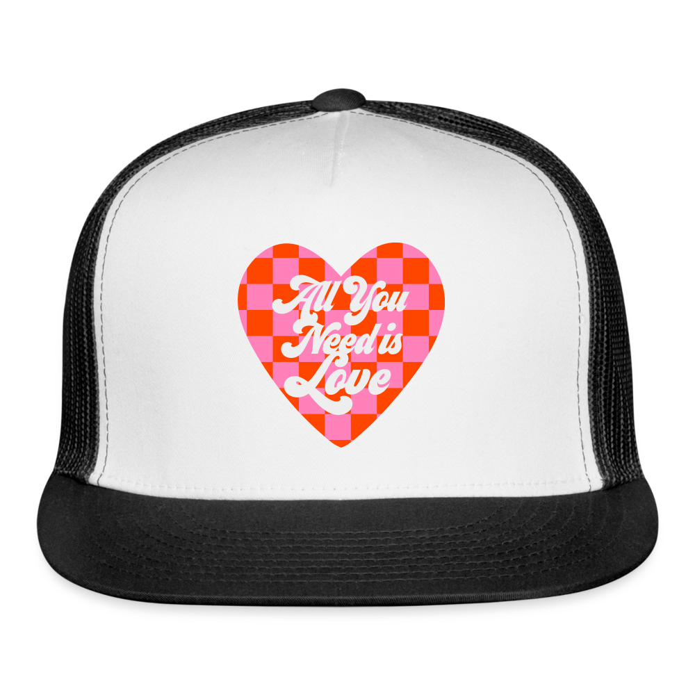 All You Need is Love Trucker Cap - white/black