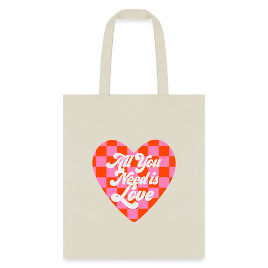 All You Need Is Love Tote Bag - natural