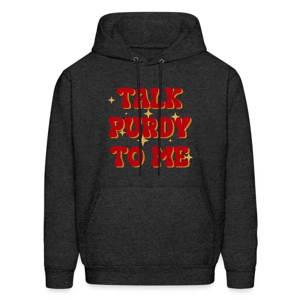 Talk Purdy To Me Men's Hoodie - charcoal grey