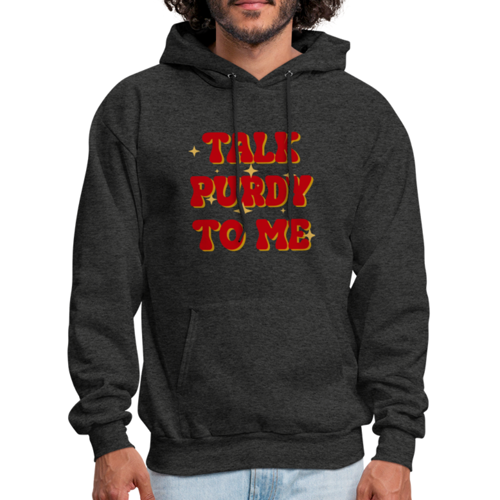 Talk Purdy To Me Men's Hoodie - charcoal grey