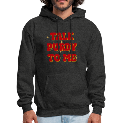 Talk Purdy To Me Men's Hoodie - charcoal grey