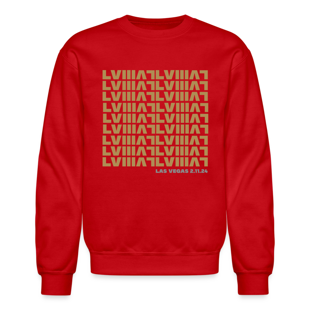 Super Bowl LVIII Souvenir Graphic Crewneck Sweatshirt - red