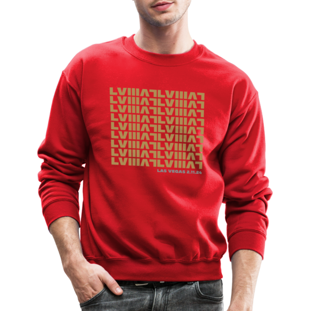Super Bowl LVIII Souvenir Graphic Crewneck Sweatshirt - red