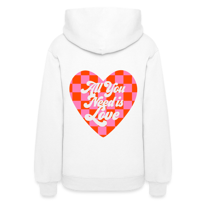 All You Need is Love Women's Hoodie - white
