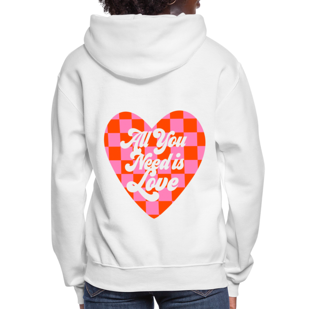 All You Need is Love Women's Hoodie - white
