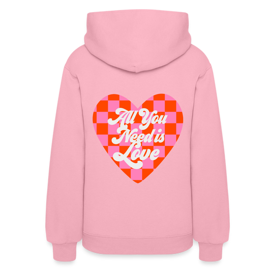 All You Need is Love Women's Hoodie - classic pink