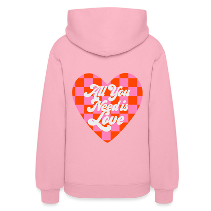 All You Need is Love Women's Hoodie - classic pink