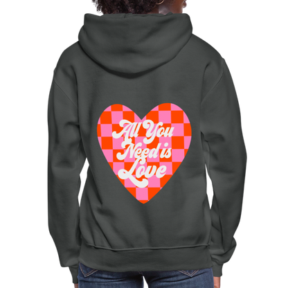 All You Need is Love Women's Hoodie - asphalt