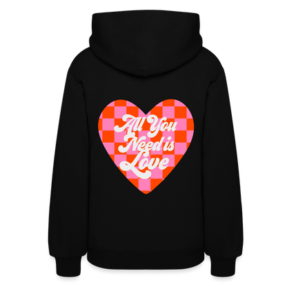 All You Need is Love Women's Hoodie - black