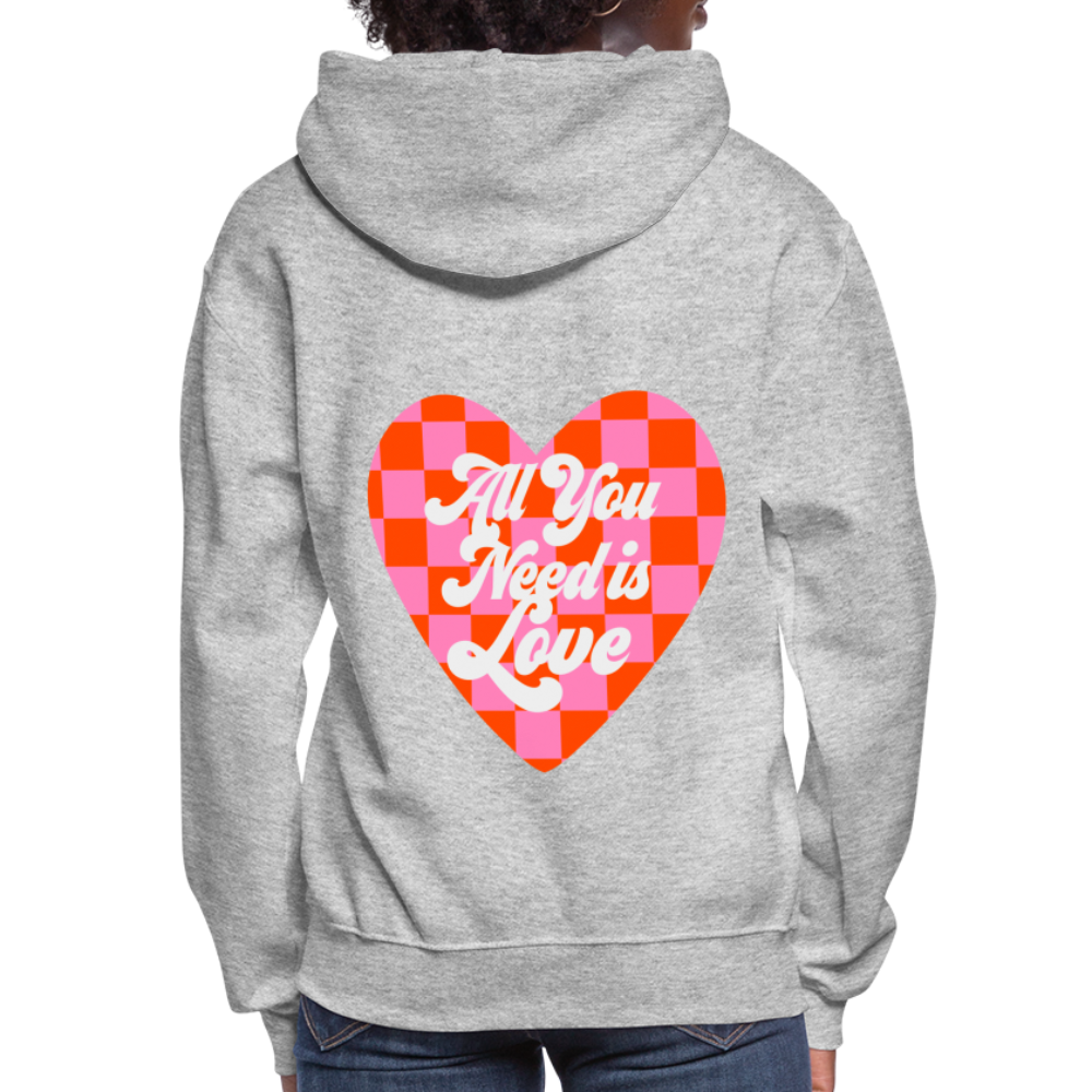 All You Need is Love Women's Hoodie - heather gray