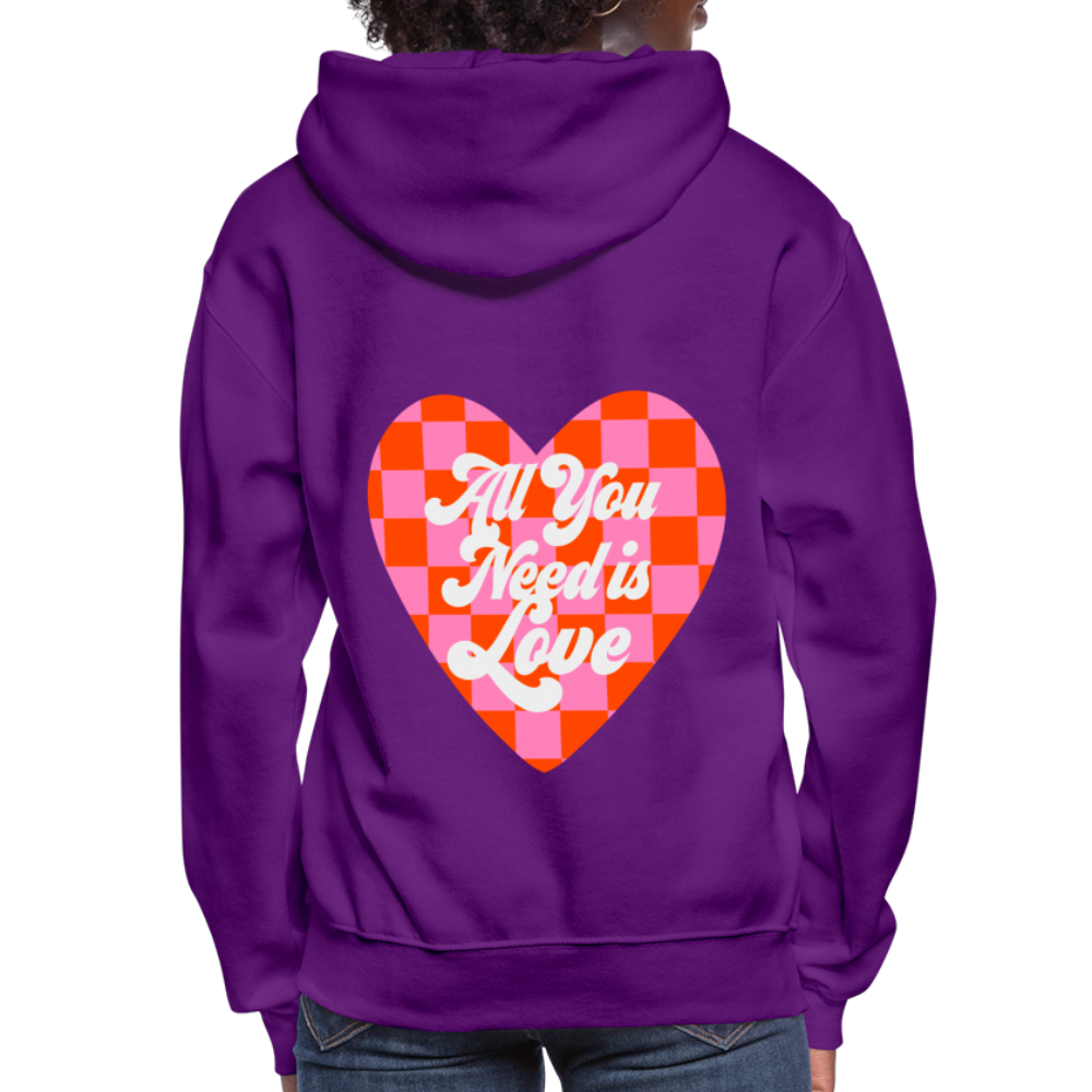 All You Need is Love Women's Hoodie - purple
