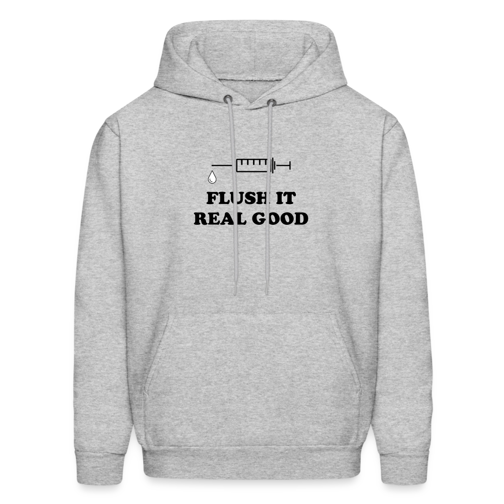 Flush It Real Good Men's Hoodie - heather gray