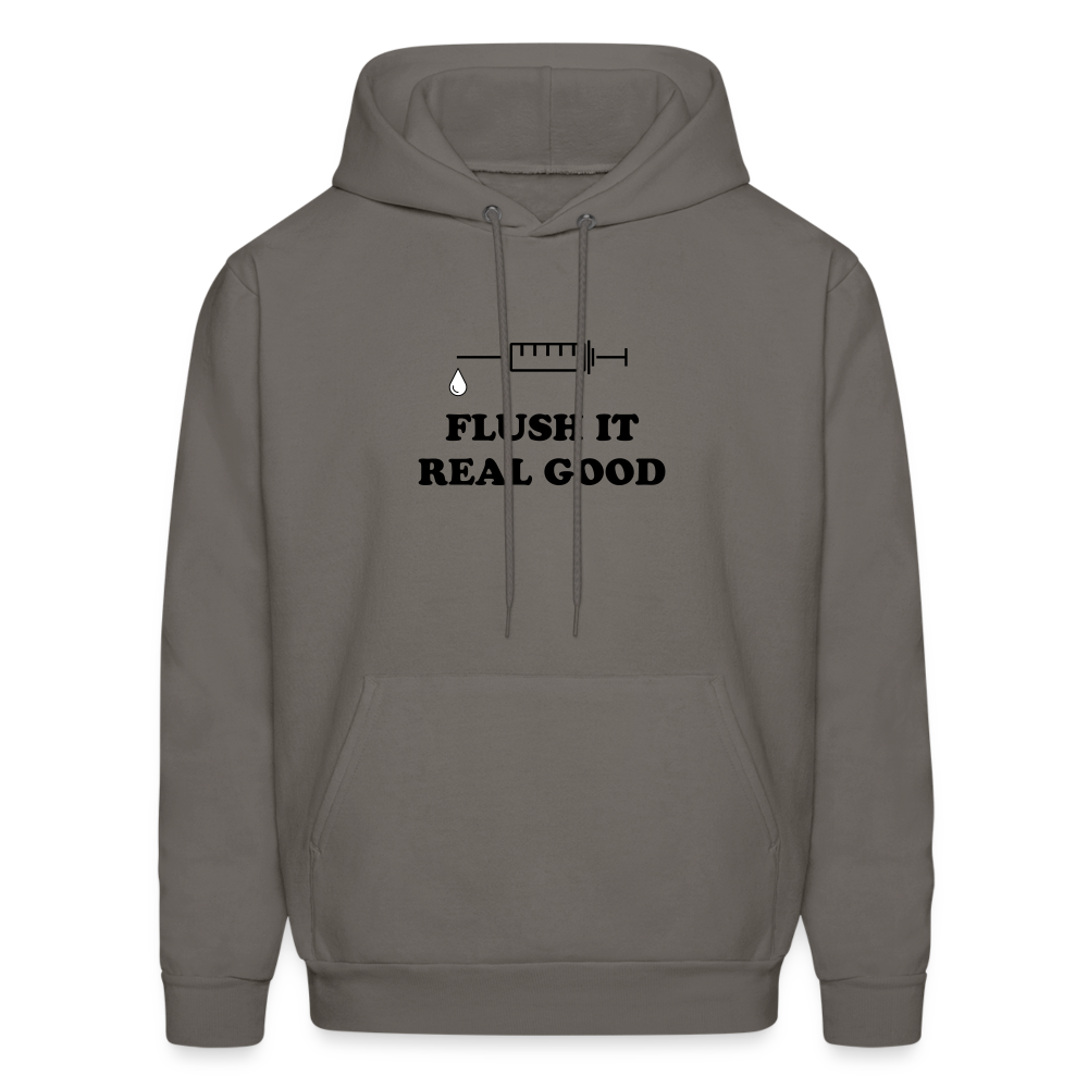 Flush It Real Good Men's Hoodie - asphalt gray