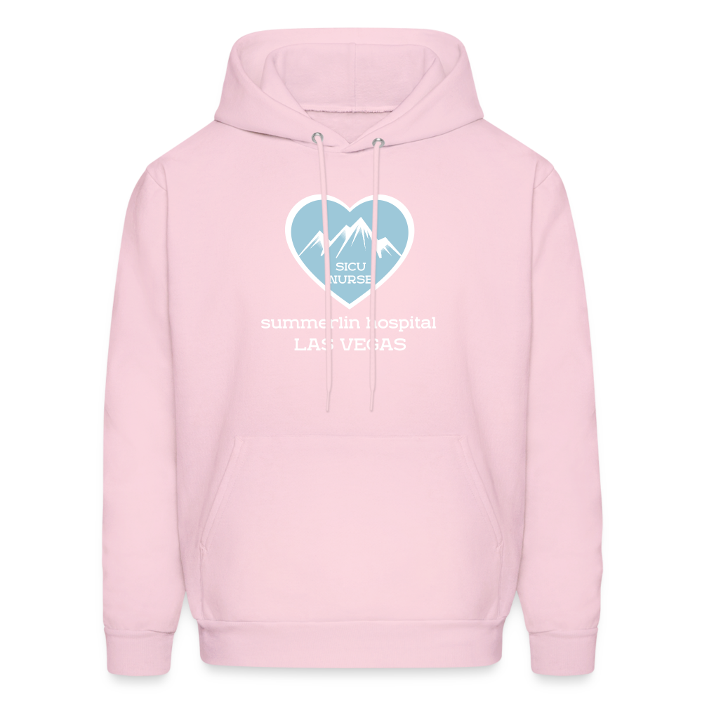 SICU Nurse Men's Hoodie - pale pink