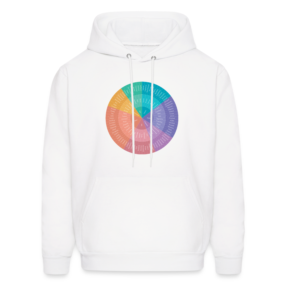 Emotional Wheel Men's Hoodie - white