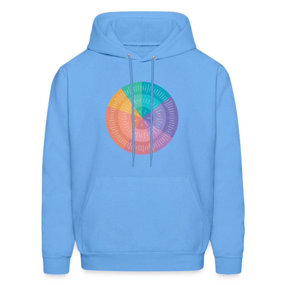 Emotional Wheel Men's Hoodie - carolina blue