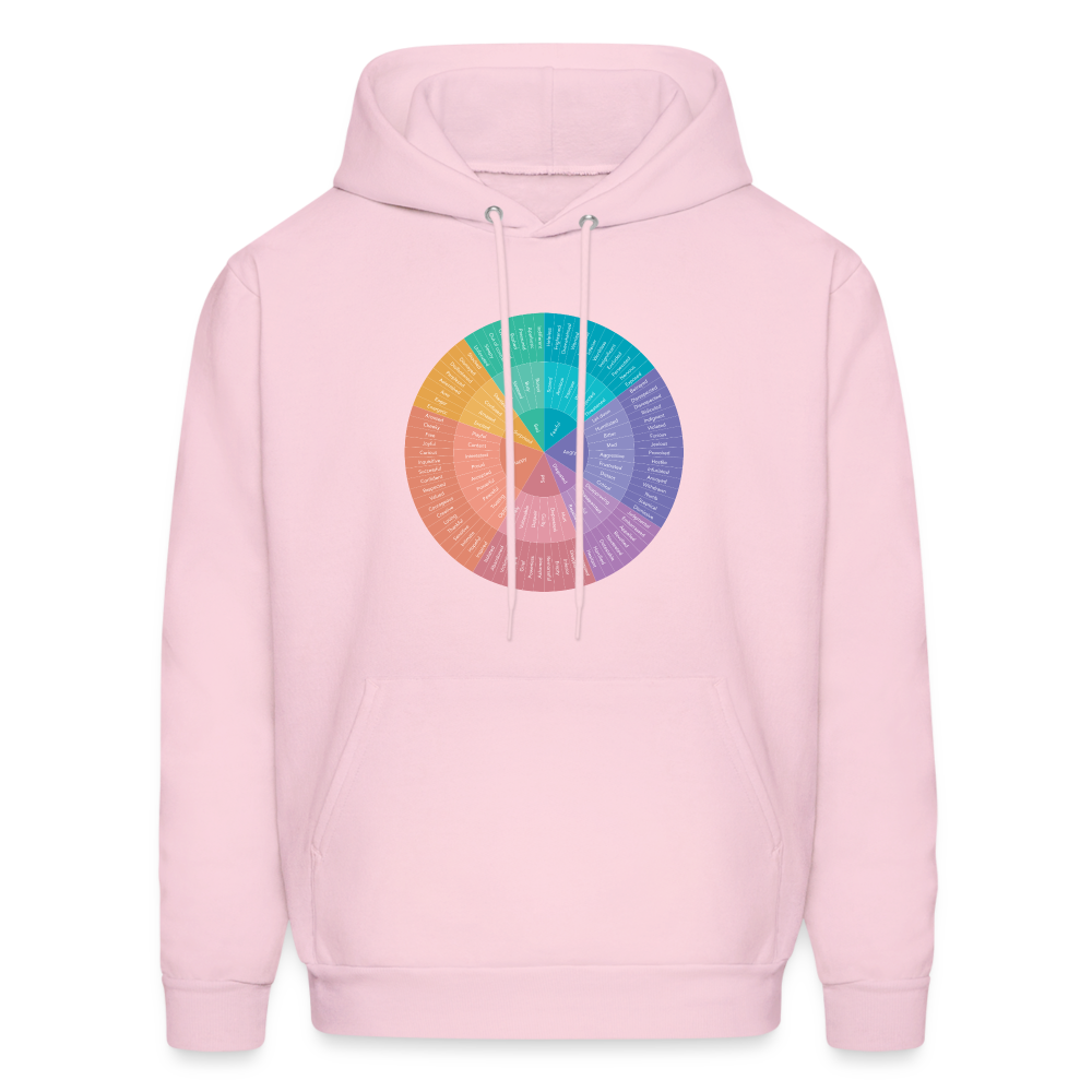 Emotional Wheel Men's Hoodie - pale pink