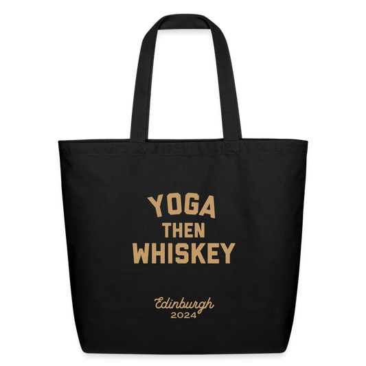Yoga Then Whiskey Edinburgh 2024 Eco-Friendly Cotton Tote - black