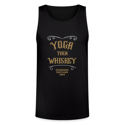 Yoga Then Whiskey Edinburgh 2024 Unisex Tri-Blend Organic Tank - black