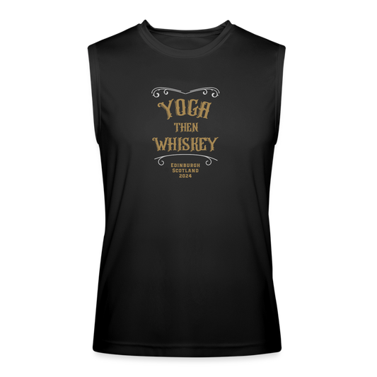 Yoga Then Whiskey Edinburgh 2024 Men’s Performance Sleeveless Shirt - black