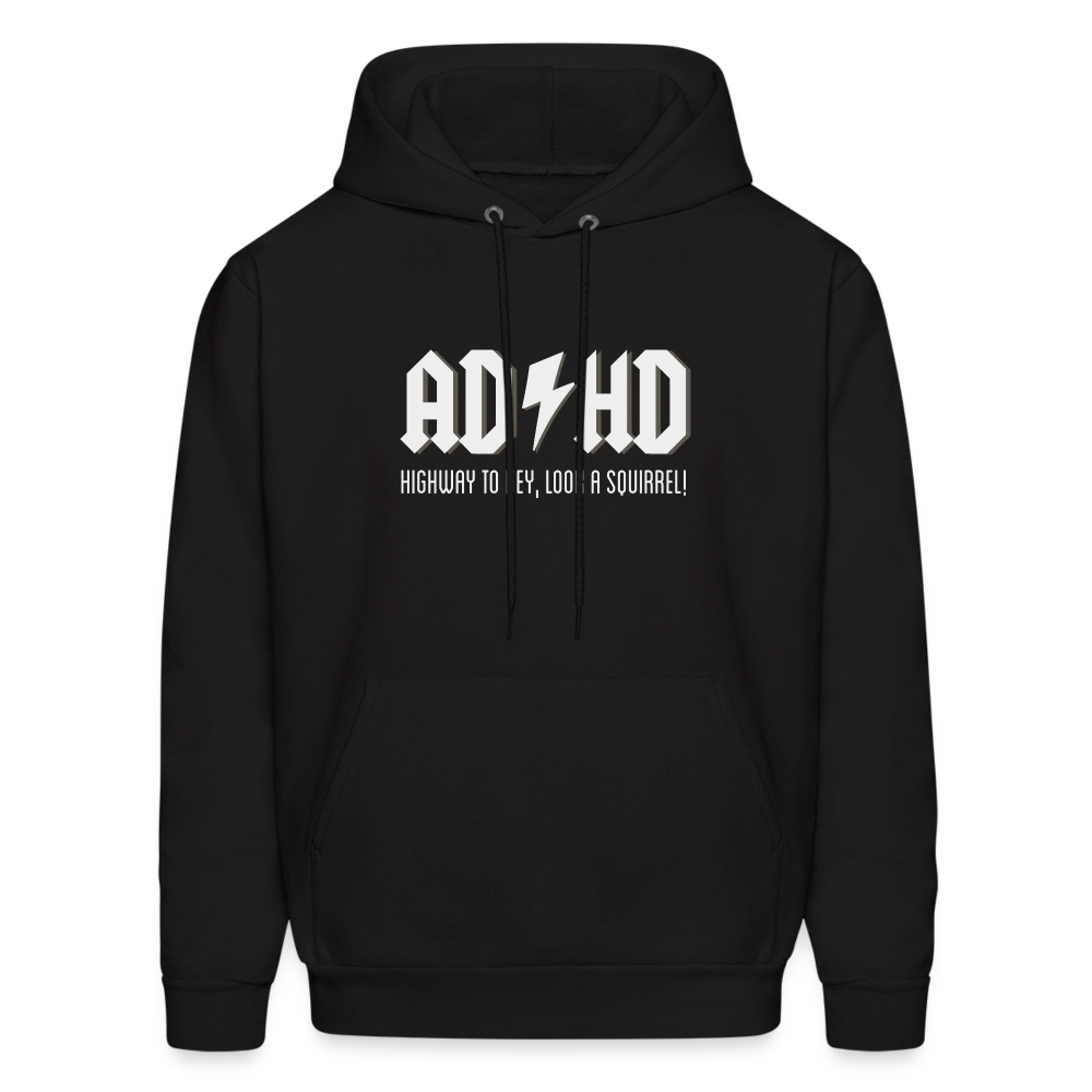 ADHD Squirrel! Men's Hoodie - black
